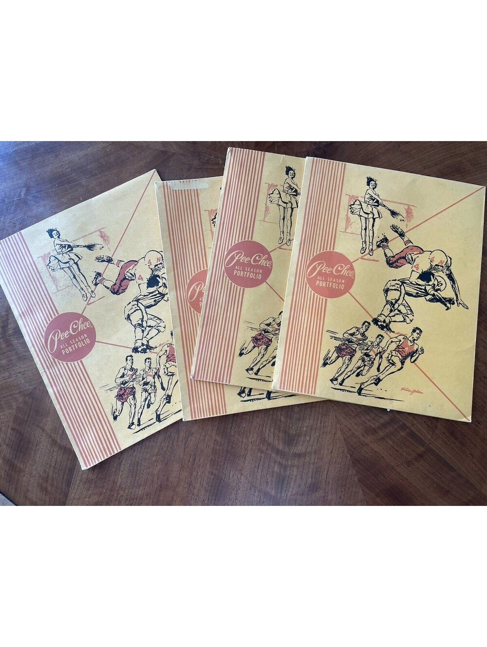 4 Vintage Pee-Chee All Season Sports portfolio MEAD Folders